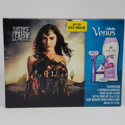 Gillette Venus Swirl Razor, Venus with Olay Shave Gel, Olay Body Wash Gift Set - Bargainwizz