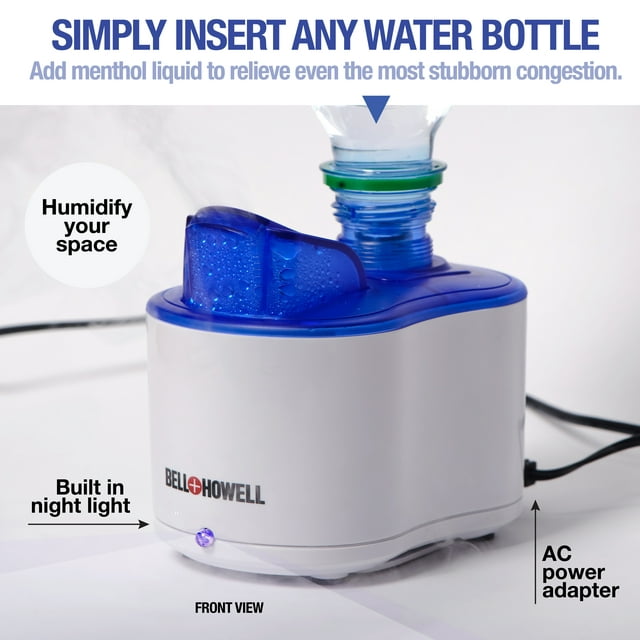 Bell+Howell® Sonic Breathe Ultrasonic Personal Humidifier Portable Humidifier - Bargainwizz