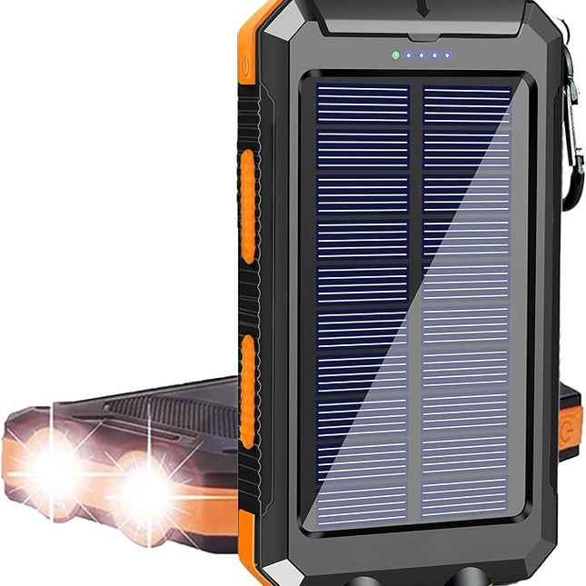 Solar Charger, 38800mAh Portable Solar Power Bank for All Cellphones, Waterproof Battery Pack