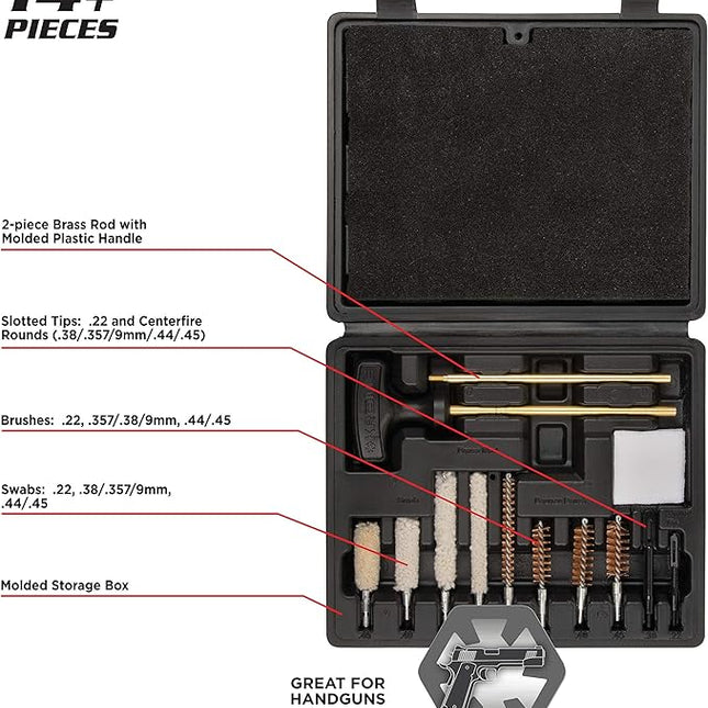 Krome Compact Firearm Cleaning Kit 14-Pieces - Bargainwizz