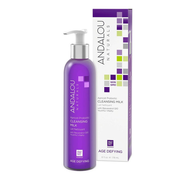 Andalou Naturals AGE DEFYING Apricot Probiotic Facial Cleansing Milk - Bargainwizz