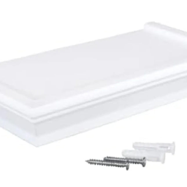 Floating Shelf Kit Built-In Hangers & Hardware Small PVC Plastic - Bargainwizz