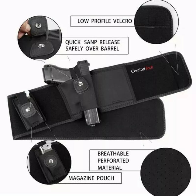 ComfortTac Ultimate Belly Band Gun Holster for Concealed Carry