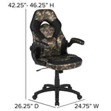 Swivel Gaming Chair with Flip-up Arms - Bargainwizz