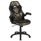 Swivel Gaming Chair with Flip-up Arms